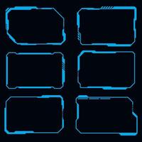 Frame technology futuristic element. HUD sci-fi design element. vector