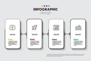 Timeline presentation infographic template with concept business icon 6 option square shape. vector