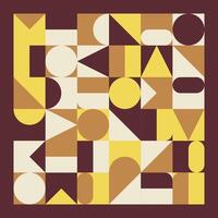 Geometry abstract pattern dark brown yellow vector