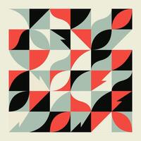 Geometry abstract pattern sea foam black red vector