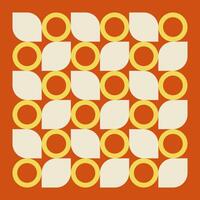 Geometry abstract pattern leaf whorl rust orange vector
