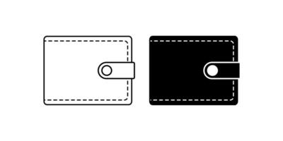 wallet icon set isolated on white background vector