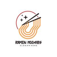 Ramen logo design element icon with creative modern concept vector