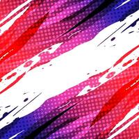 Abstract Sport Background with Blue and Red Gradient Brush. Grunge Brushstroke Element with Halftone Effect for Poster or Banner Design vector