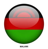 MALAWI flag button on white background vector