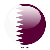 QATAR flag button on white background vector