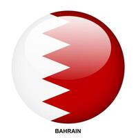 BAHRAIN flag button on white background vector