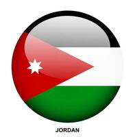 JORDAN flag button on white background vector