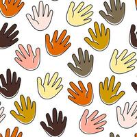 hands seamless pattern vector
