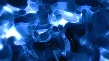 Abstract blue fluid flow seamless loop slow motion background video