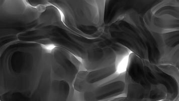 Abstract black fluid flow seamless loop slow motion background video
