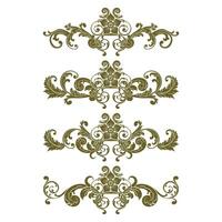 Classic Vitage Wedding Ornaments Frames Separator Elements Classic Vintage Wedding Invitation Hand Drawn vector