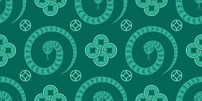Seamless pattern happy chinese new year 2025 vector