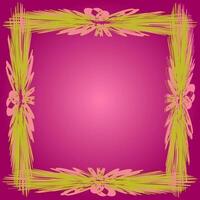 Yellow rectangular abstract frame on a blue background vector