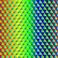 Multicolored rainbow background with geometric print vector