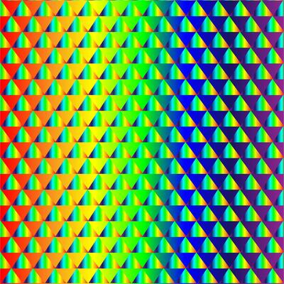 Multicolored rainbow background with geometric print