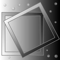 Abstract square frame on gray gradient background vector
