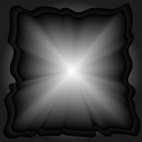 Abstract frame with wavy edges on a gray gradient background vector