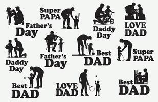 Father's Day cards that communicate activities together in the form of images. father's day template can be customized Suitable for posters, covers, vector