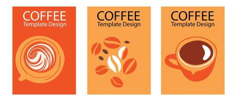 Coffee design file template abstract painting, For use in designing banners, menus, posters, packaging and for social media. vector