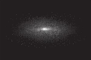 Abstract Wave Halftone Monochrome Texture - Black and White Design for Badges and Posters vector