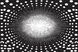 Linear Halftone Pattern with Circles and Speckles - Polka Dot Background vector