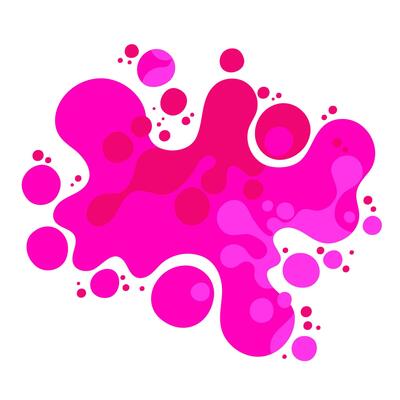 abstract complex shape, fluid blotch spot image as template for background. Dynamical colored rounded backdrop.