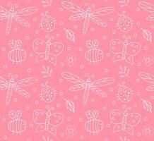 Seamless pattern of insect vector