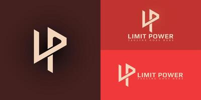 Abstract initial letters LP or PL logo in gold color isolated on multiple background colors. The logo is suitable for physical fitness business logo design illustration inspiration templates. vector