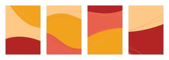 Minimalist abstract hand drawn set background. vector