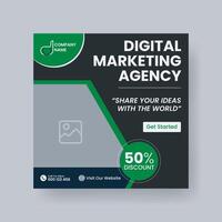 Modern Digital Marketing Agency Social Media Post For Business. Abstract Advertisement Square Web Post for Company Promotion. vector