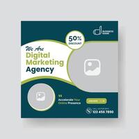 Modern Digital Marketing Agency Social Media Post For Business. Abstract Advertisement Square Web Post for Company Promotion. vector