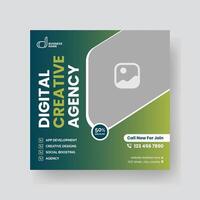Modern Digital Marketing Agency Social Media Post For Business. Abstract Advertisement Square Web Post for Company Promotion. vector