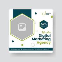 Modern Digital Marketing Agency Social Media Post For Business. Abstract Advertisement Square Web Post for Company Promotion. vector