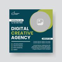 Modern Digital Marketing Agency Social Media Post For Business. Abstract Advertisement Square Web Post for Company Promotion. vector