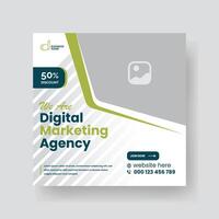 Modern Digital Marketing Agency Social Media Post For Business. Abstract Advertisement Square Web Post for Company Promotion. vector