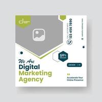 Modern Digital Marketing Agency Social Media Post For Business. Abstract Advertisement Square Web Post for Company Promotion. vector