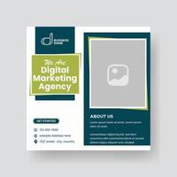 Modern Digital Marketing Agency Social Media Post For Business. Abstract Advertisement Square Web Post for Company Promotion. vector