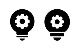 Gear bulb icon. Idea, creativity concept vector