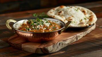 Mouthwatering Chicken Tikka Masala in Copper Pan photo