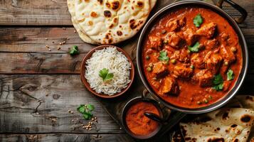 Rich and Creamy Chicken Tikka Masala in Copper Pan photo