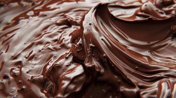 Silky Swirls. Stirring Melted Milk, Dark, and White Chocolate photo