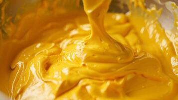 Mango Yogurt and Honey Mixture for Cheesecake Popsicles photo