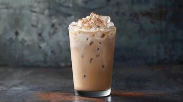 Frosty Iced Vanilla Chai Latte - Creamy Vanilla and Aromatic Chai Spices photo