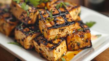 Grilled Tofu Masterpiece - Herb and Spice Marinated Delicacy photo