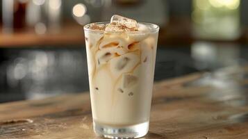 Frosty Iced Vanilla Chai Latte - Creamy Vanilla and Aromatic Chai Spices photo