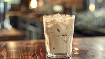 Frosty Iced Vanilla Chai Latte - Creamy Vanilla and Aromatic Chai Spices photo
