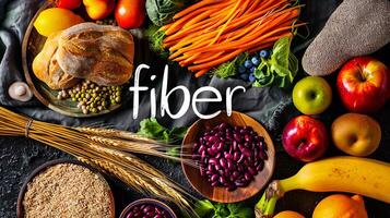 Colorful High-Fiber Foods Plate Promoting Balanced Nutrition photo
