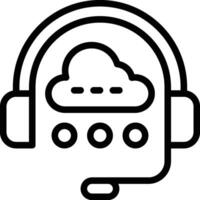 Cloud Support Icon. Cloud Help Icon vector