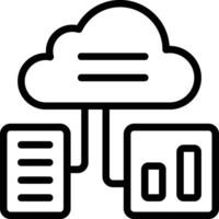 Cloud Statistics Icon. Cloud Analytics Icon vector